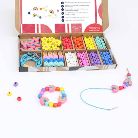 Rainbow & Flower Bracelet Making Kit by Cotton Twist - Plastic Free
