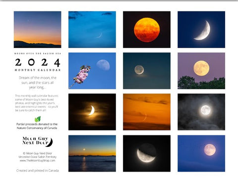 Moons over the Salish Sea 2024 Calendar