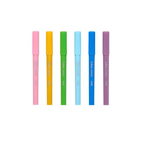 Silver Linings Outline Markers - Set of 6 by Ooly