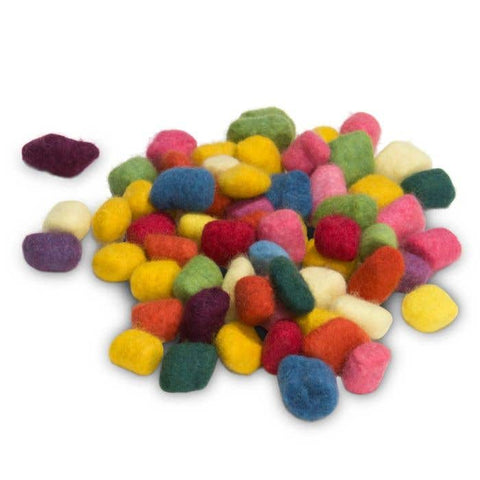 Filges Felt Beads. Assorted Colours 50 gm