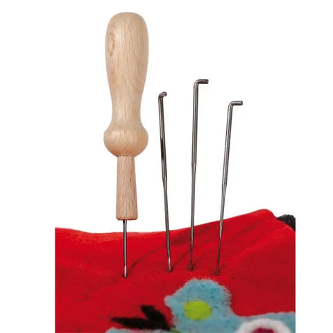 Felting Needles - Set of 4 with Handle