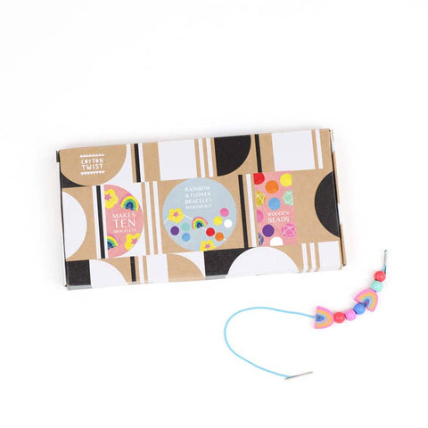 Rainbow & Flower Bracelet Making Kit by Cotton Twist - Plastic Free