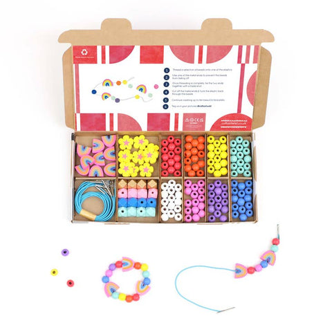 Rainbow & Flower Bracelet Making Kit by Cotton Twist - Plastic Free