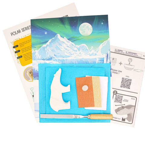 NEW! Polar Bear Alabaster Carving Kit by Studiostone Creative