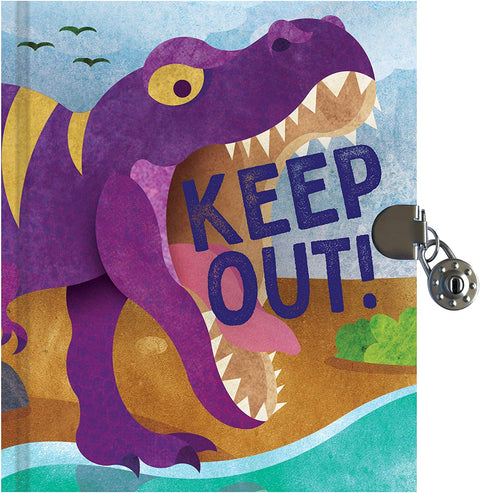 T-Rex Dinosaur Keep Out! Locked Diary Journal