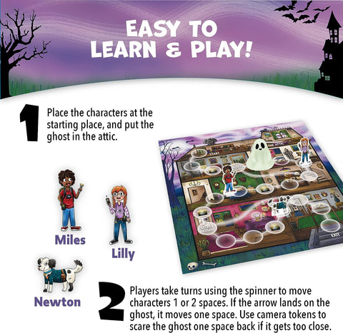 Ghost In The Attic Glow in the Dark Cooperative Game by Peaceable Kingdom