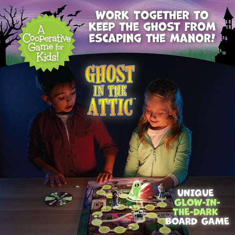 Ghost In The Attic Glow in the Dark Cooperative Game by Peaceable Kingdom