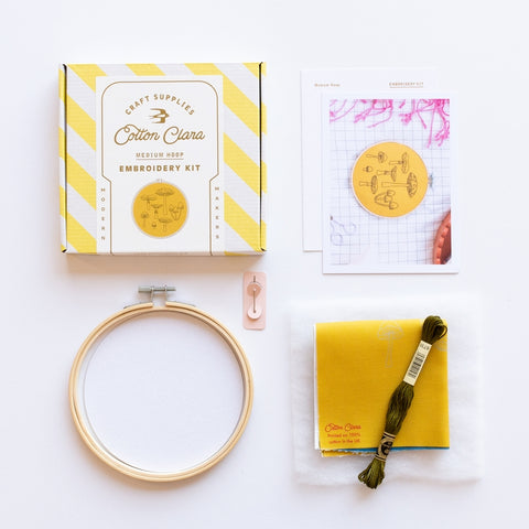 Fungi Embroidery Hoop Kit by Cotton Clara