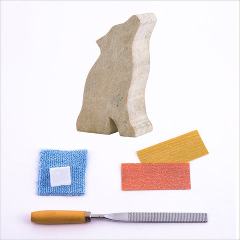 Wolf Soapstone Carving and Whittling Kit by Studiostone Creative