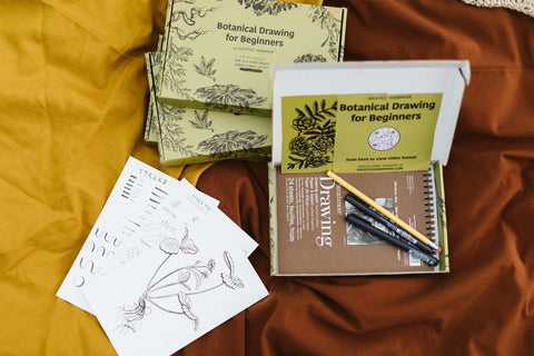 Beginner's Botanical Drawing - Art Lesson Kit by Solstice Handmade