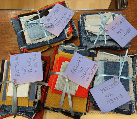 Bundle of Patching Fabric for Mending Jeans/Cords
