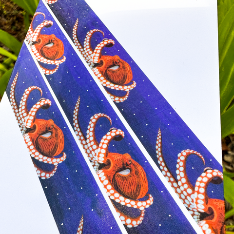 Octopus Washi Tape! (Silver Foil) by Owl & Bear Studio