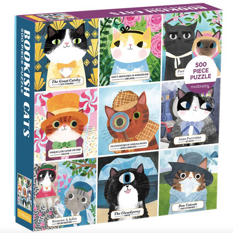 Bookish Cats 500 Piece Family Puzzle