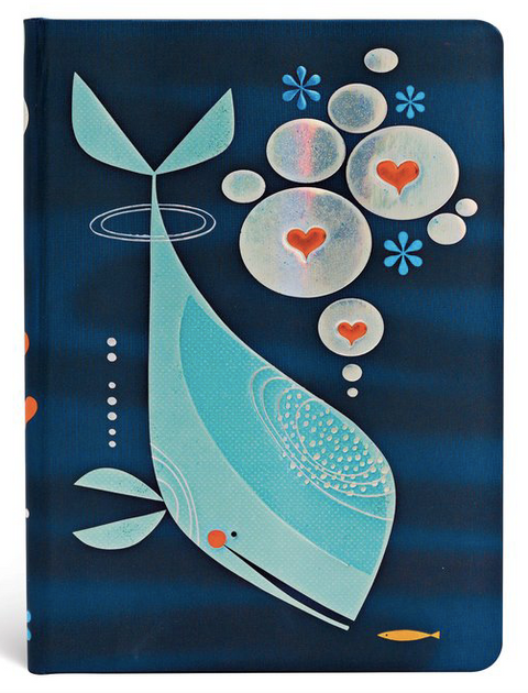 Whale and Friend, Mini Unlined Journal