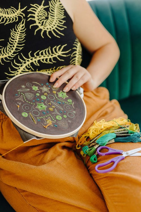 Algae Embroidery Kit with Video Lesson by Solstice Handmade