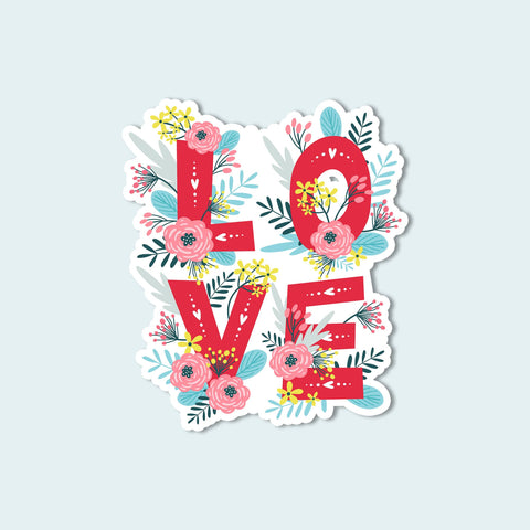 Prickly Cactus Collage - Love sticker