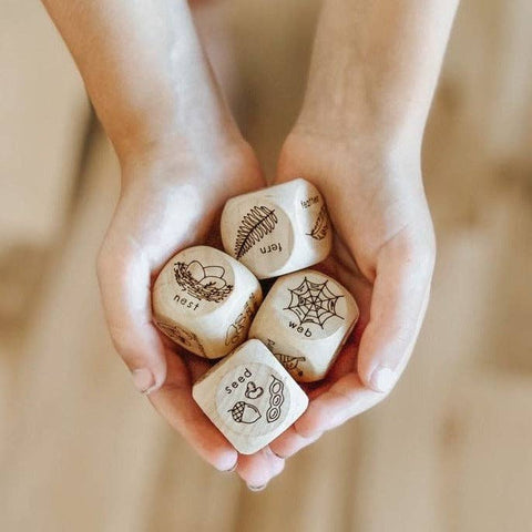 Forest Scavenger Hunt Wooden Dice by Tree Fort Toys