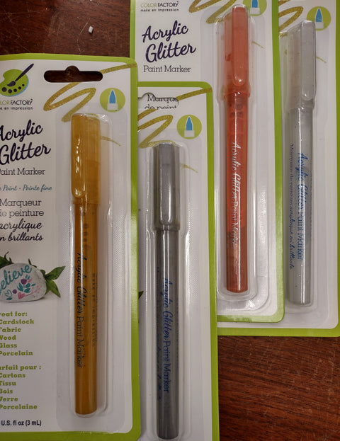 Acrylic Glitter Paint Brush Marker by Color Factory