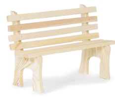Fairy Park Bench Wooden - Fairy Doors and Accessories