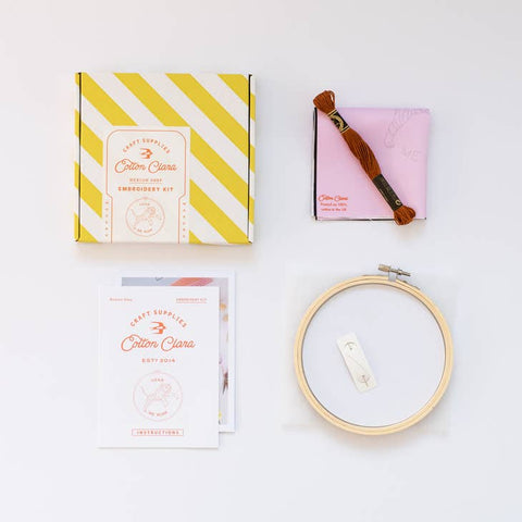 Hear Me Roar Embroidery Hoop Kit by Cotton Clara
