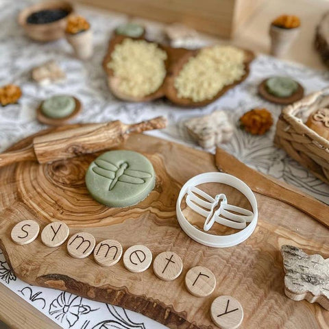 Alphabet Wooden Discs: Double-sided, lower & upper case (Set of 100) by Tree Fort Toys