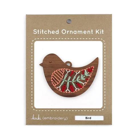 Bird - DIY Stitched Ornament Kit by Kiriki Press