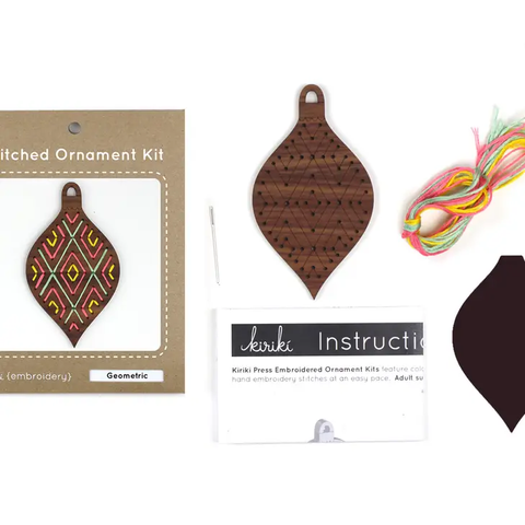Geometric - DIY Stitched Ornament Kit by Kiriki Press