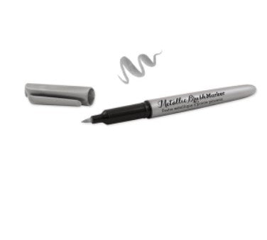 Metallic Brush Marker - Silver
