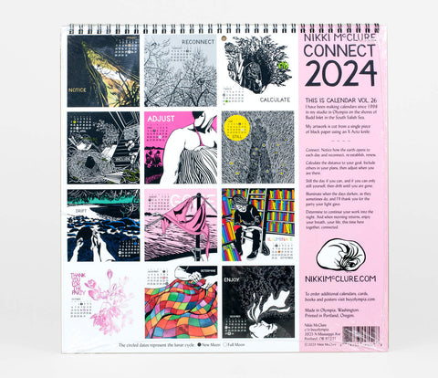 Nikki McClure Wall Calendar 2024: Connect