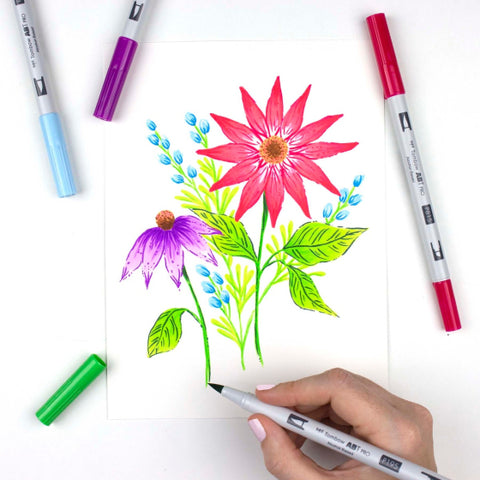 PRO Alcohol-Based Art Markers: Nature Palette - 12-Pack by Tombow
