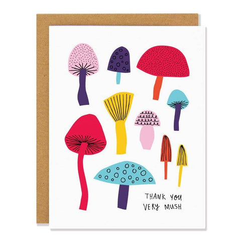 Thank You Very Mush Mushrooms Card by Badger & Burke