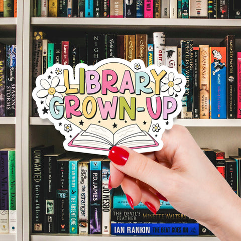 Library Grown-Up sticker/decal  by Prickly Cactus Collage