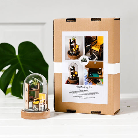 DIY Library Paper Craft Kit, by My Papercut Forest