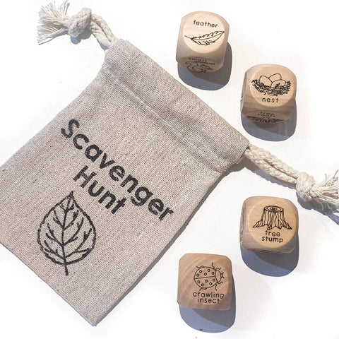 Forest Scavenger Hunt Wooden Dice by Tree Fort Toys