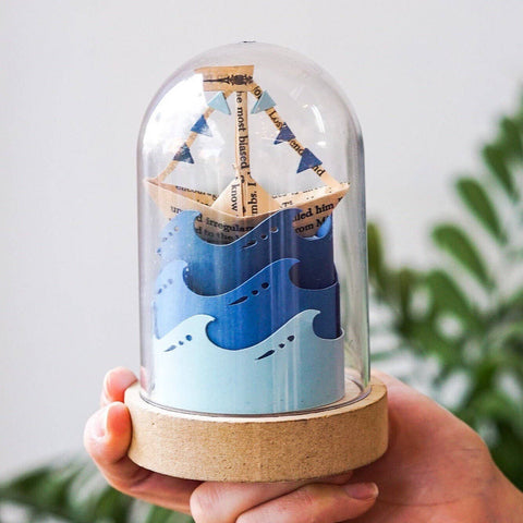 DIY Miniature Paper Boat Craft Kit by My Papercut Forest