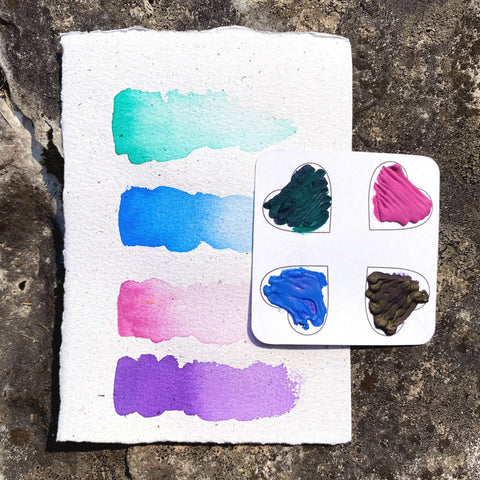 Travel Card - 4 Hearts for 4 colours - Beam Paints Multiple Colours to choose.