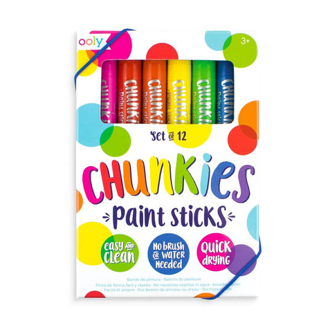 Chunkies Paint Sticks Original Pack - Set of 12 - by Ooly