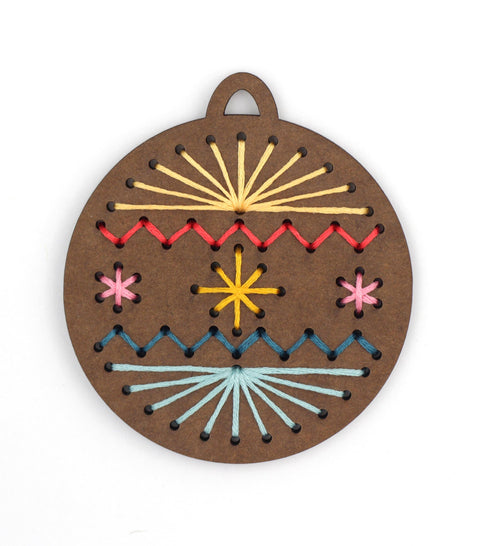 Gingerbread Ball - DIY Stitched Ornament Kit by by Kiriki Press