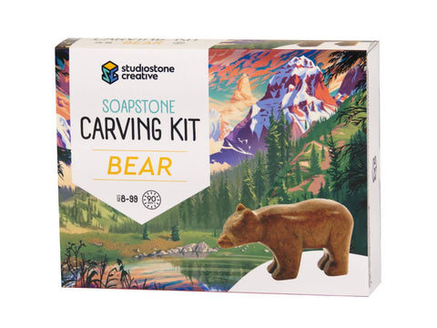 Bear Soapstone Carving and Whittling Kit by Studiostone Creative