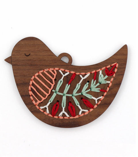 Bird - DIY Stitched Ornament Kit by Kiriki Press