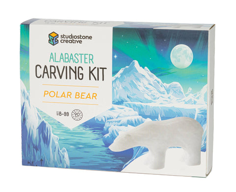 NEW! Polar Bear Alabaster Carving Kit by Studiostone Creative