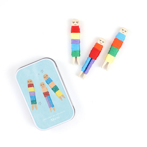 Worry Dolls Keepsake Craft Gift  Plastic Free - by Cotton Twist