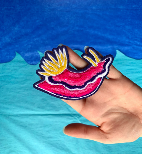 Purple Nudibranch Chenille Patch by Owl & Bear Studio
