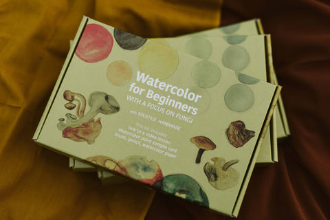 Beginner's Watercolour - Art Lesson Kit by Solstice Handmade