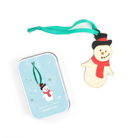 Make Your Own Snowman Christmas Decoration Kit Tin- Plastic free - by Cotton Twist