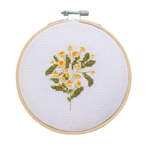 Moonlit Daisy Cross Stitch Kit by Cotton Clara