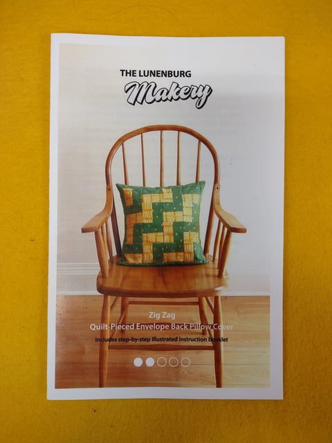 Zig Zag - Introductory Quilting Sewing Pillow Pattern: Lunenburg Makery