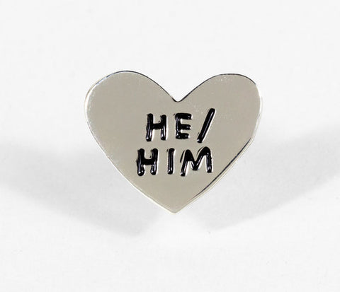 Pronoun Lapel Pins by Adam J. Kurtz