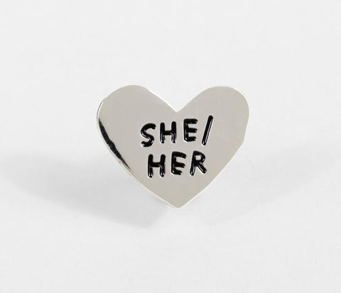 Pronoun Lapel Pins by Adam J. Kurtz