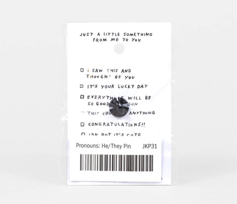 Pronoun Lapel Pins by Adam J. Kurtz